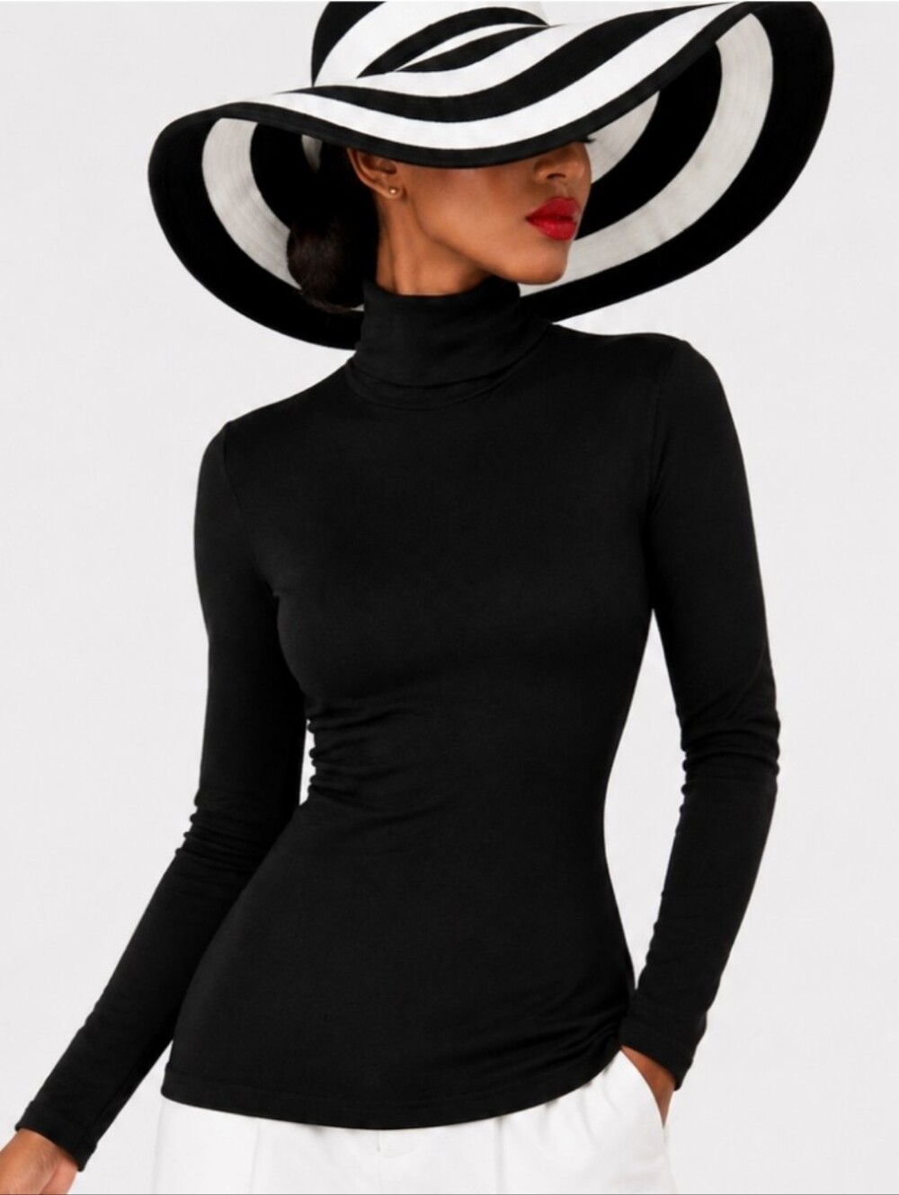 💋BLACK TURTLENECK LONG SLEEVE MOCK NECK!!!